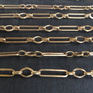 Nedra Brass Cable Chain, 22mm, Jewelry Making Chains, 2FT