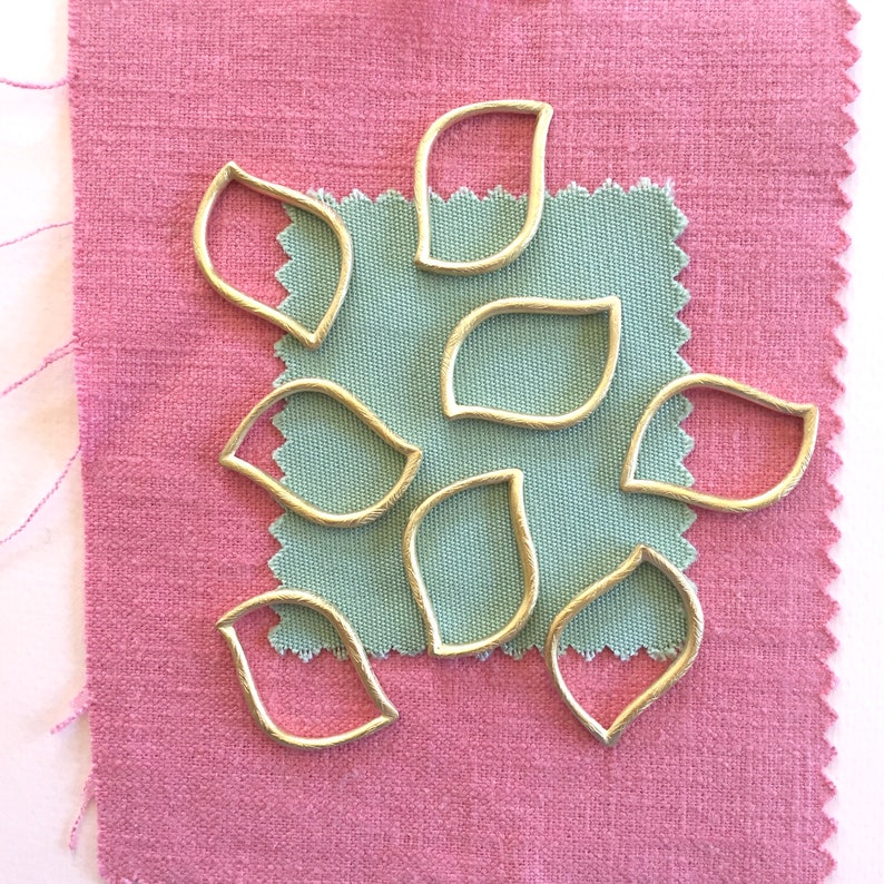 Matte Gold Organic Earring or Pendant Findings 2PC Etsy