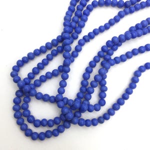 Cobalt Blue Glass Beads, 4mm, 100PCS