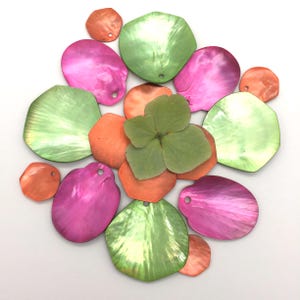 Capiz Disc Shell Pendants, 8PCS