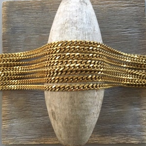 Vintage Brass Curb Chain, Heavy Curb Chain, Brass Curb Chain, Jewelry Making Chain, 4mm, 3FT