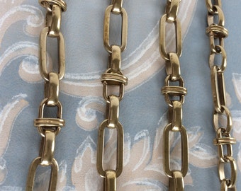 Vintage Regency Chain, Heavy Brass Chain, Large Fancy Chain, 20mm, 1FT