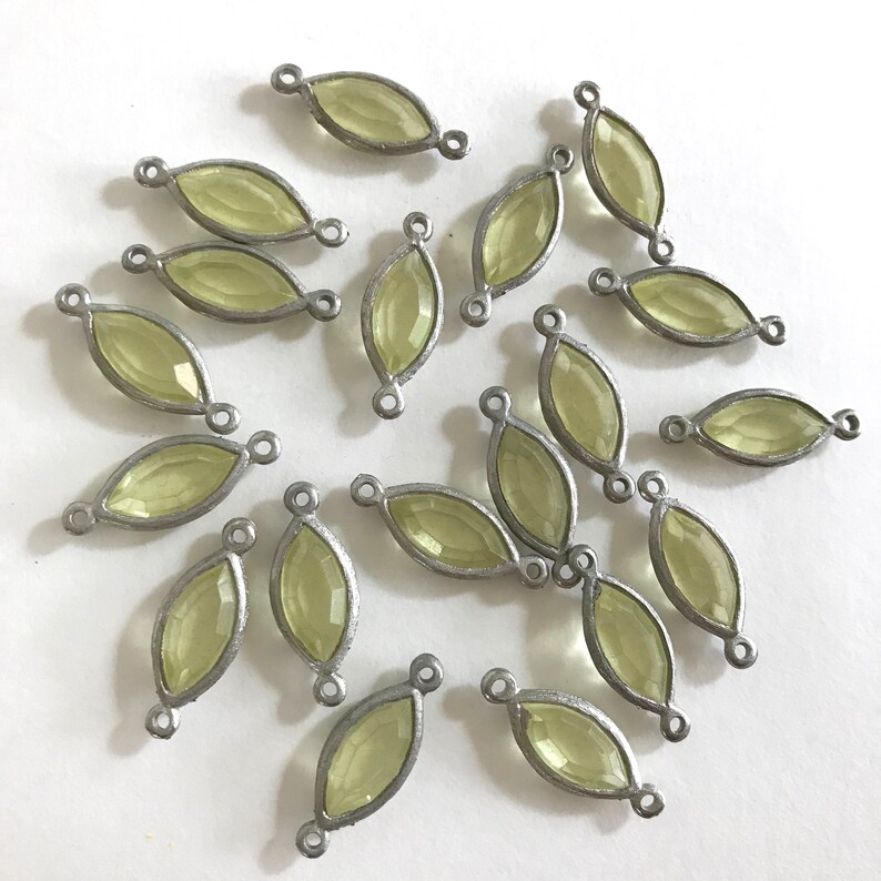 Vintage Faceted Crystal Connectors 25mm 14pcs Etsy