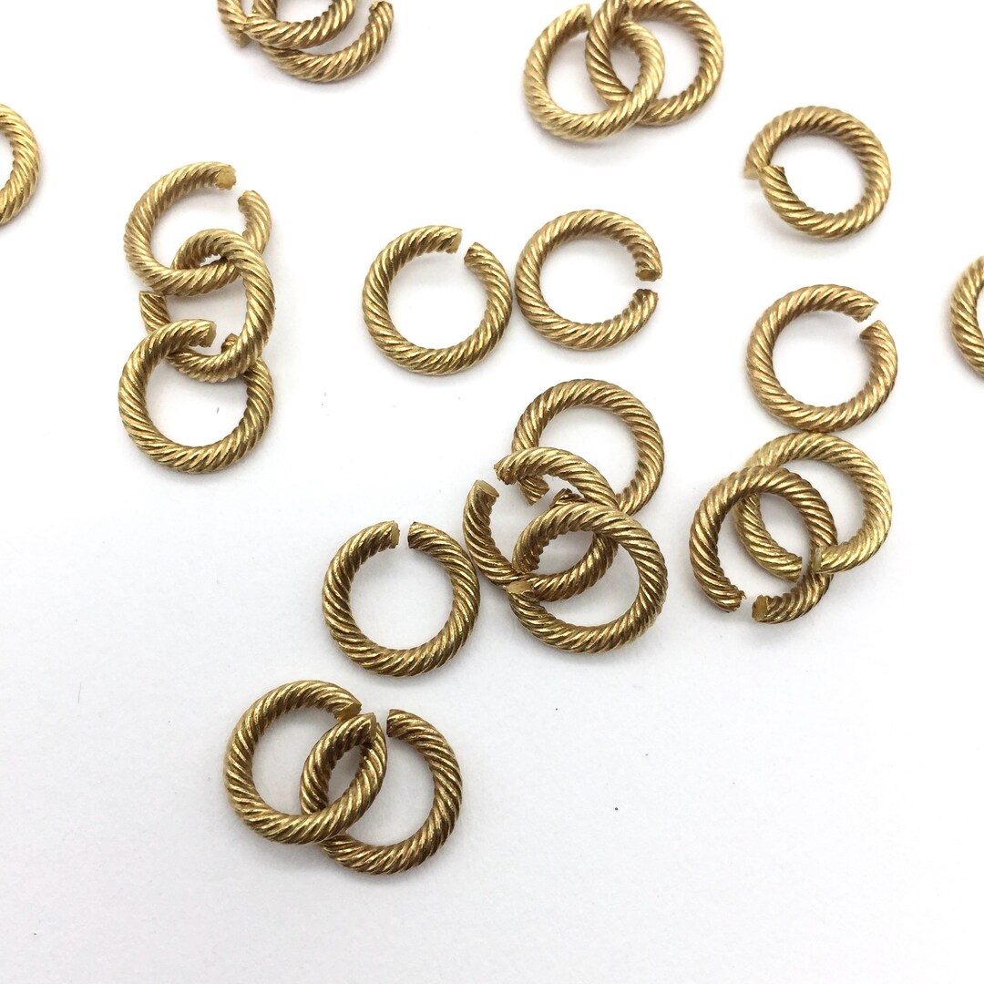 Fancy Rope Brass Jump Rings, 10mm, 18PCS - Etsy