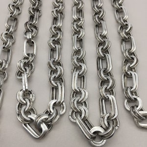 Silver Ox Benjamin Chain, Double Cable Chain, Jewelry Making Chains, 15mm, 1FT
