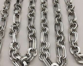 Silver Ox Benjamin Chain, Double Cable Chain, 15mm, 1FT