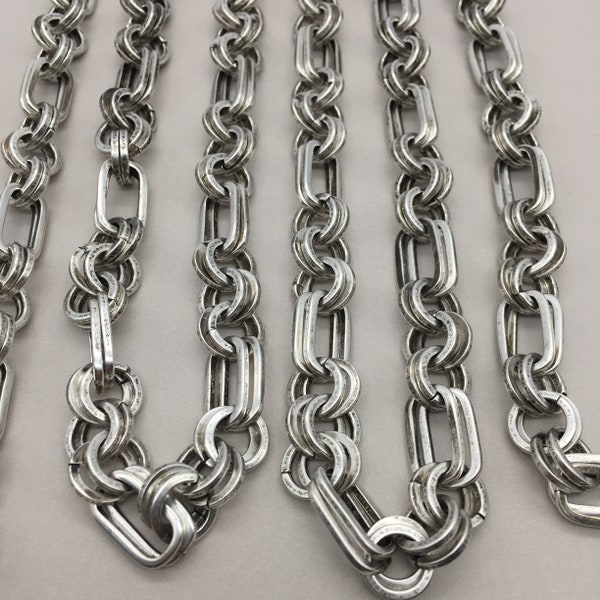 Silver Ox Benjamin Chain, Double Cable Chain, 15mm, 1FT