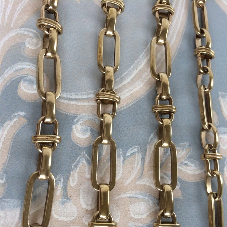 Brass Regency Links Fancy Jump Rings Long Connectors 20mm Etsy