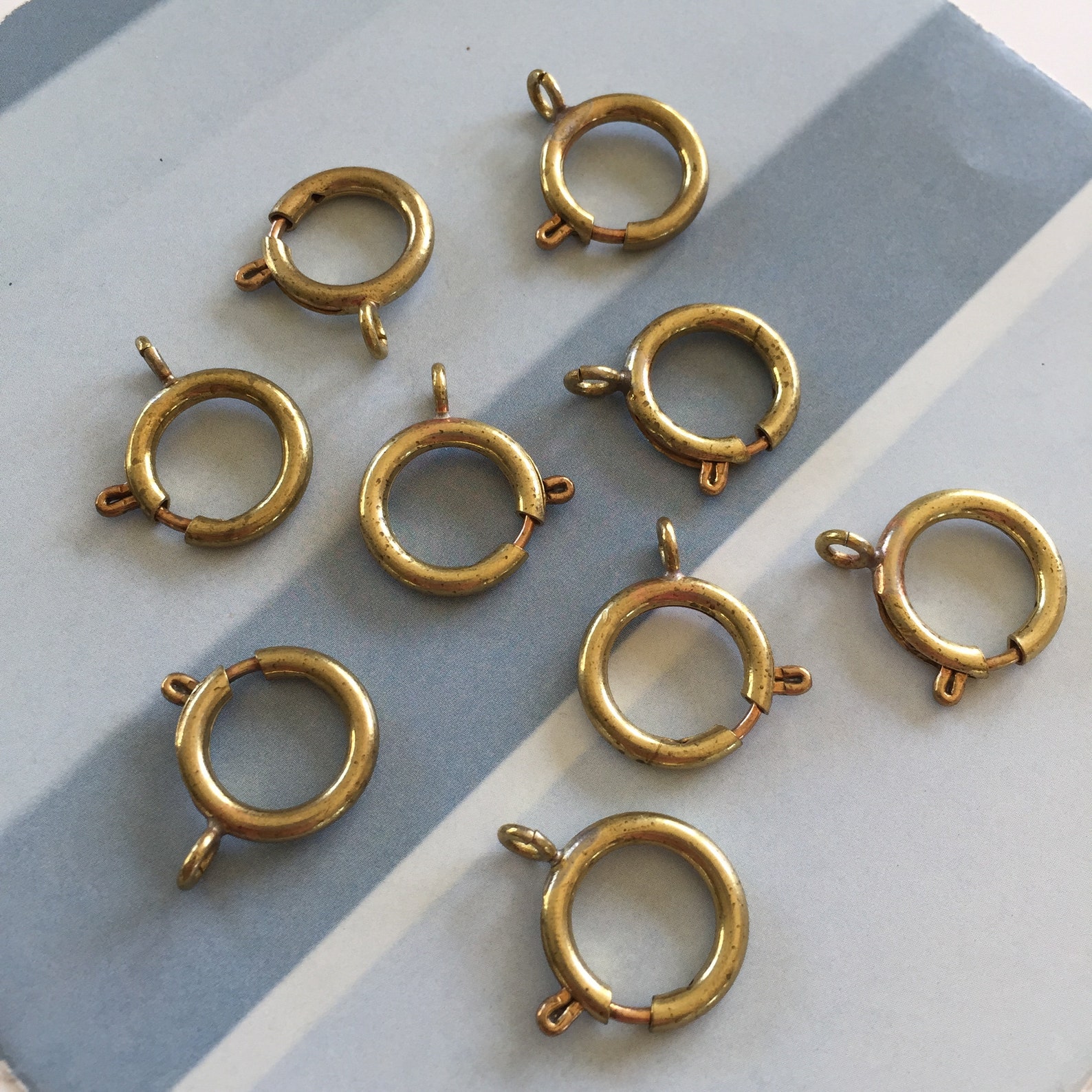 Brass Spring Ring Clasp Large Spring Ring Vintage Clasp Etsy