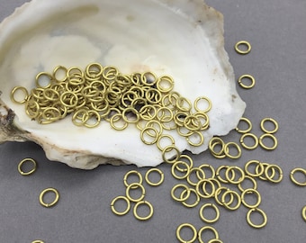 6mm Large Brass Open Jump Rings, Made in USA, 200PCS