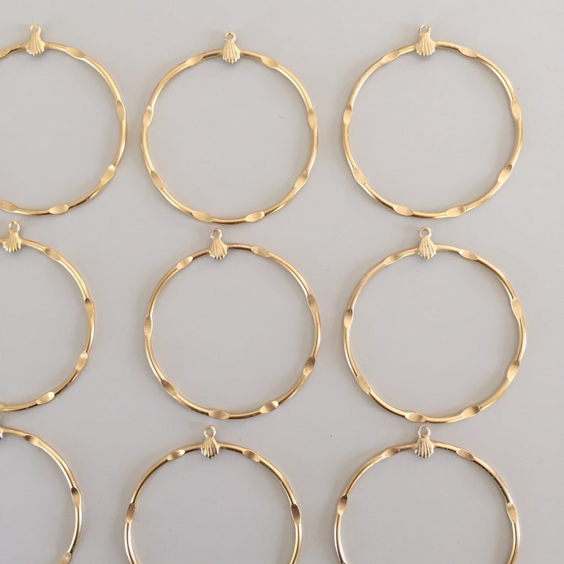 Skinny Gold Plated Hoop Earring Findings, 45mm, 10PCS image 4