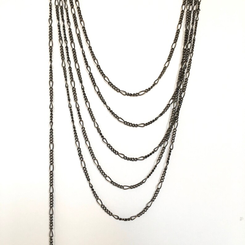 2Brass Ox Curb Chain Tiny Figaro Chain Decorative Chain | Etsy