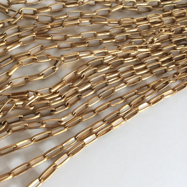 Matte Gold Long Cable Chain Long Box Chain 12.5mm 18 Etsy