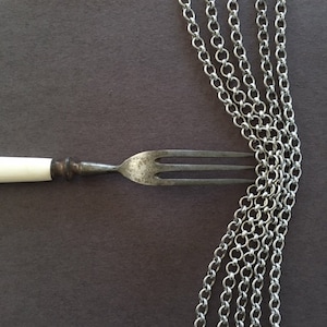 Silver Ox Plated Lindy Chain, Jewelry Making Chains, 7mm,  2FT