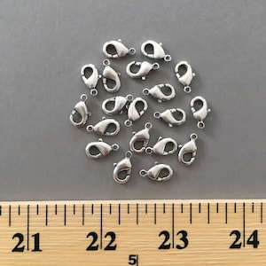 12mm Silver Plate Brass Lobster Claw, 24PCS