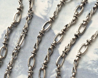 Vintage Standish Chain, Antique Silver Chain, 10mm, 2FT