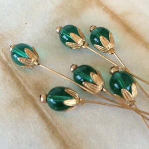 Tiny Vintage Leaf Bead Caps, Leaf Findings, 14PCS, USA Made. image 3