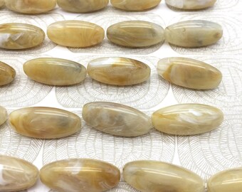 Vintage Marbleized Plastic Beads, 12mm X 28mm, 12PCS
