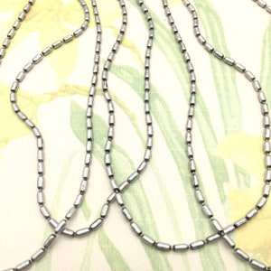 Vintage Silver Bead Chain Necklace, Jewelry Making Chains, 20&quot;, 4PCS
