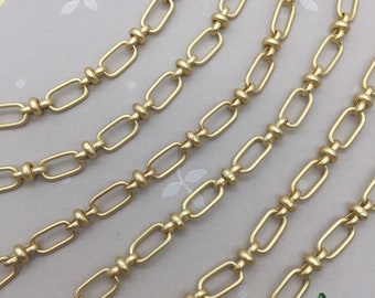 Nuovo!!! Catena Beaux in ottone placcato oro, catene per la creazione di gioielli, 11 mm, 2 piedi