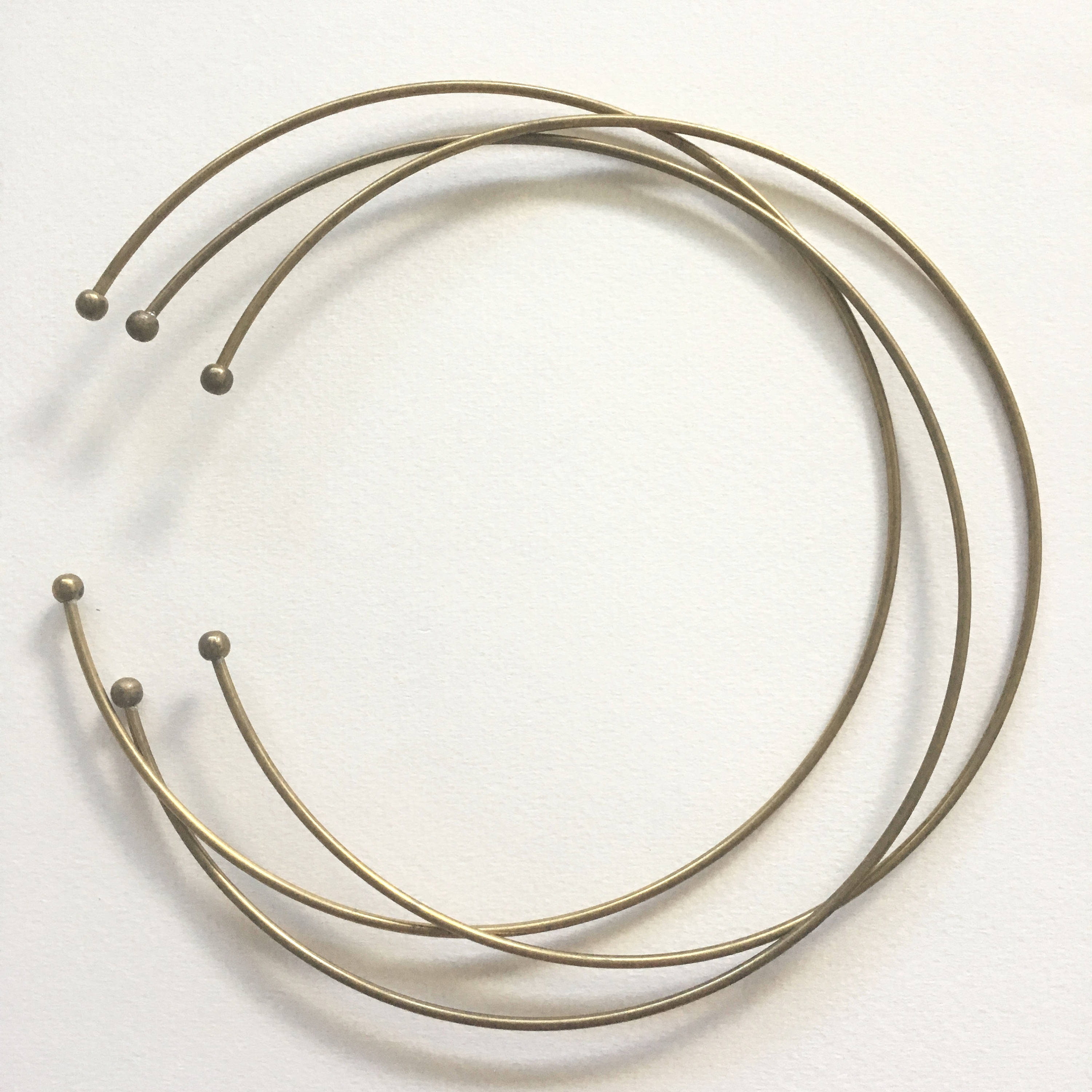 Vintage Wire Necklace Brass Wire Necklace Wire Choker 2PCS Etsy