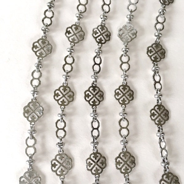 Antique Silver Plated Vanessa Chain, 12mm, 2FT