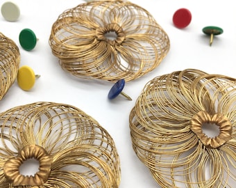 Vintage Messing Starburst Draht Schmuck, 6,3 cm, 1PC, Made in USA