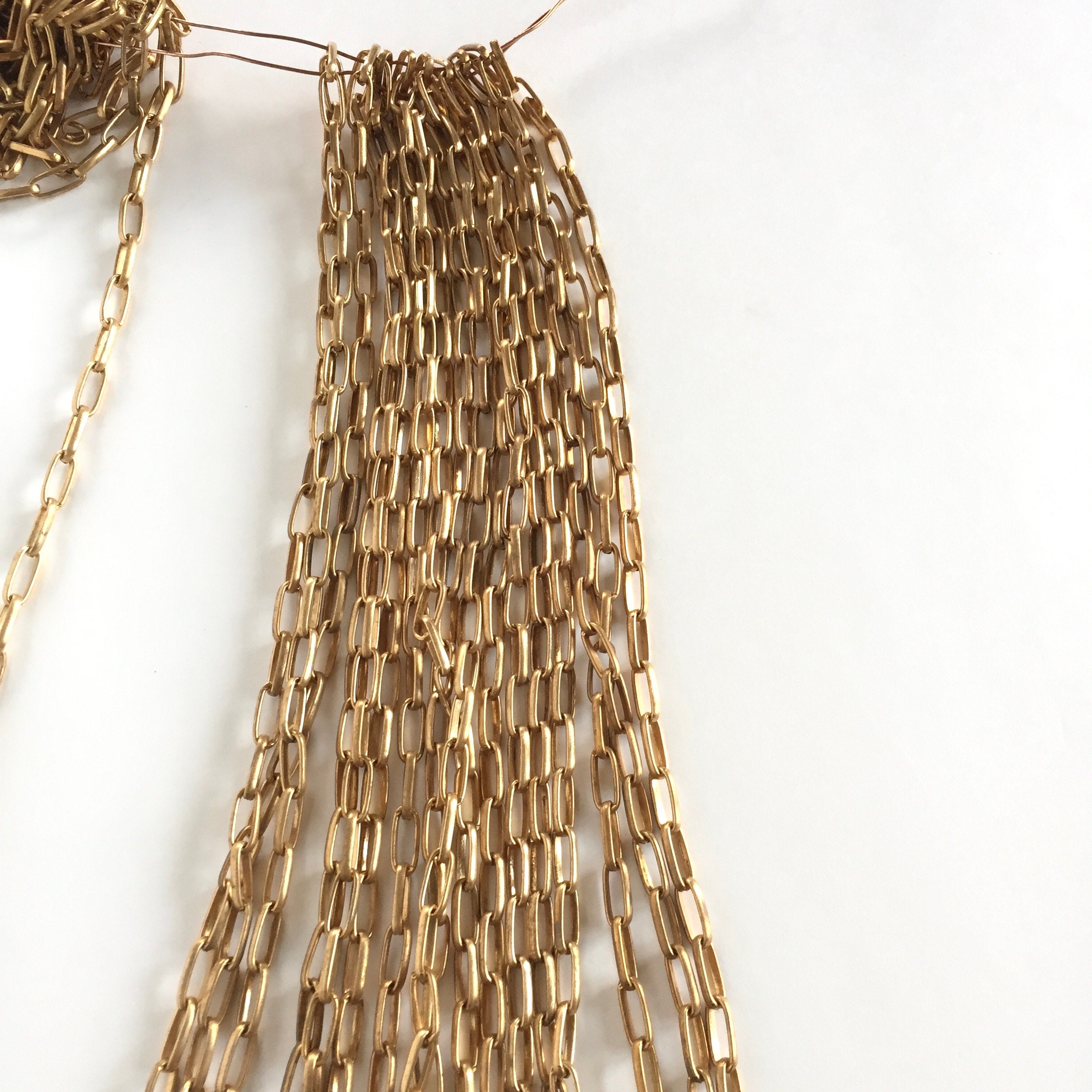 Matte Gold Long Cable Chain Long Box Chain 15mm 2FT Etsy