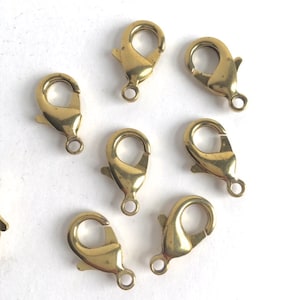 19mm Large Brass Lobster Claw, Jewelry Making Clasps, 19mm, 4PCS