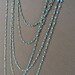 Turquoise Rosary Chain, Glass Seed Bead Chain, Glass Bead Chain, 2.5mm, 5Ft 