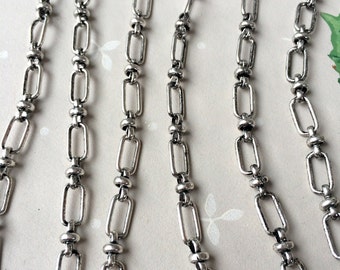 Chaîne Ancienne En Laiton Argenté - Poids 140g - Fabrication Française - À Nettoyer