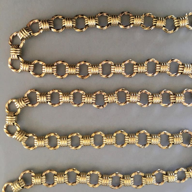 Vintage Twist Chain Fancy Brass Chain XL Fancy Chain 13mm Etsy