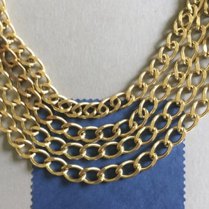 Vintage heavy Brass Curb Chain, Jewelry Making Chain, 13mm, 6FT