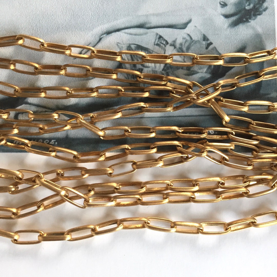 Matte Gold Long Cable Chain, Long Box Chain, 12.5mm, 2FT Etsy
