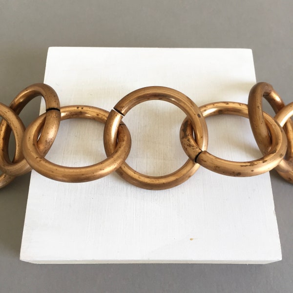 1.75" Vintage Brass Tubing Rings, 6PCS