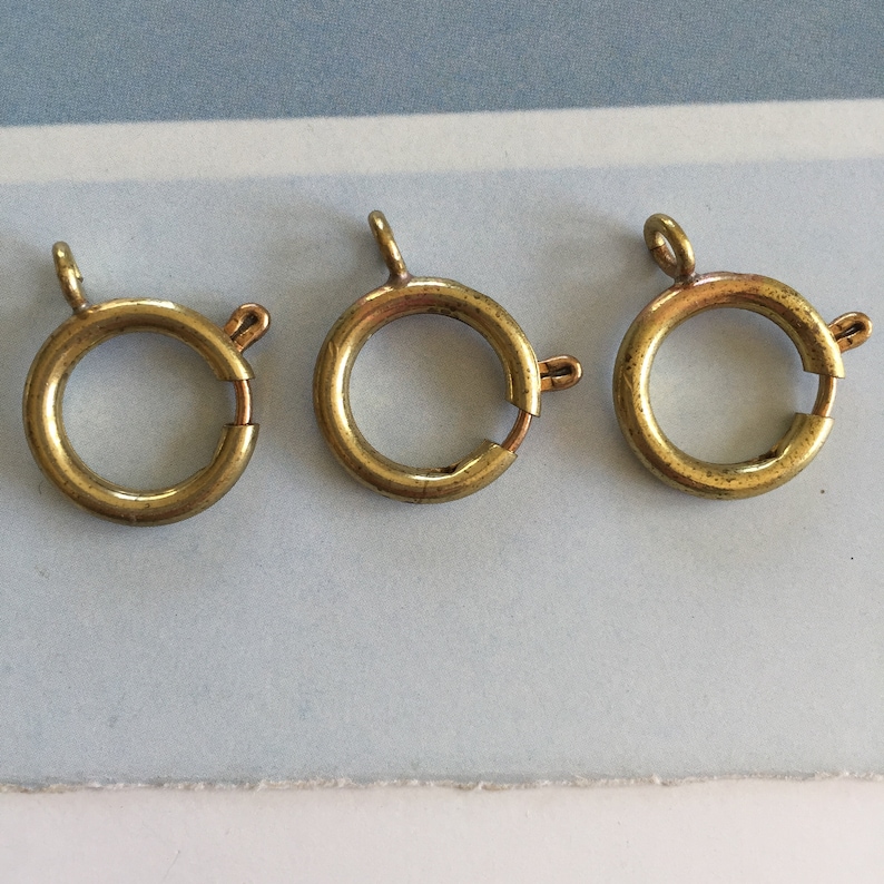 Brass Spring Ring Clasp Large Spring Ring Vintage Clasp Etsy