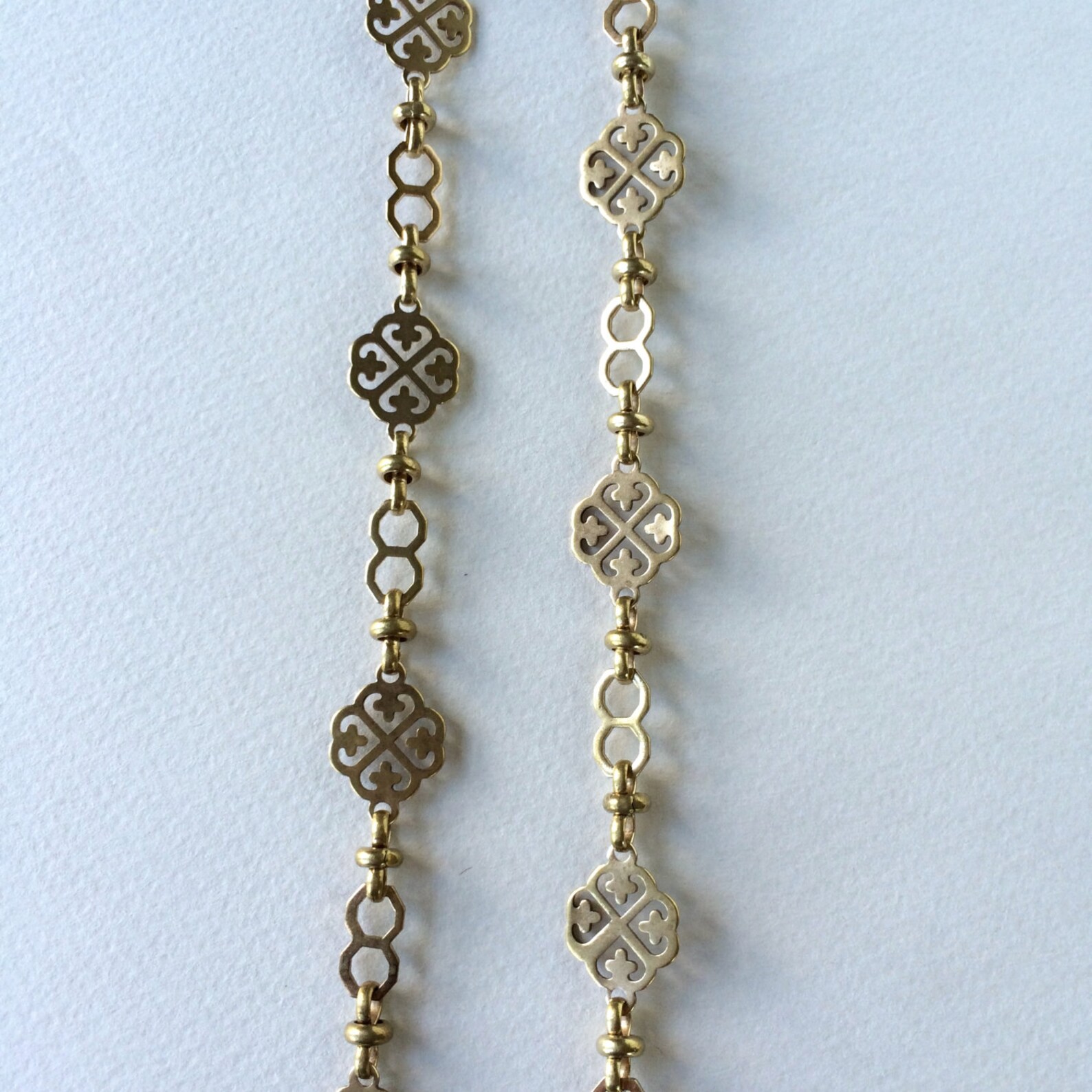 Vanessa Chain Large Fancy Brass Chain Station Chain 12mm - Etsy