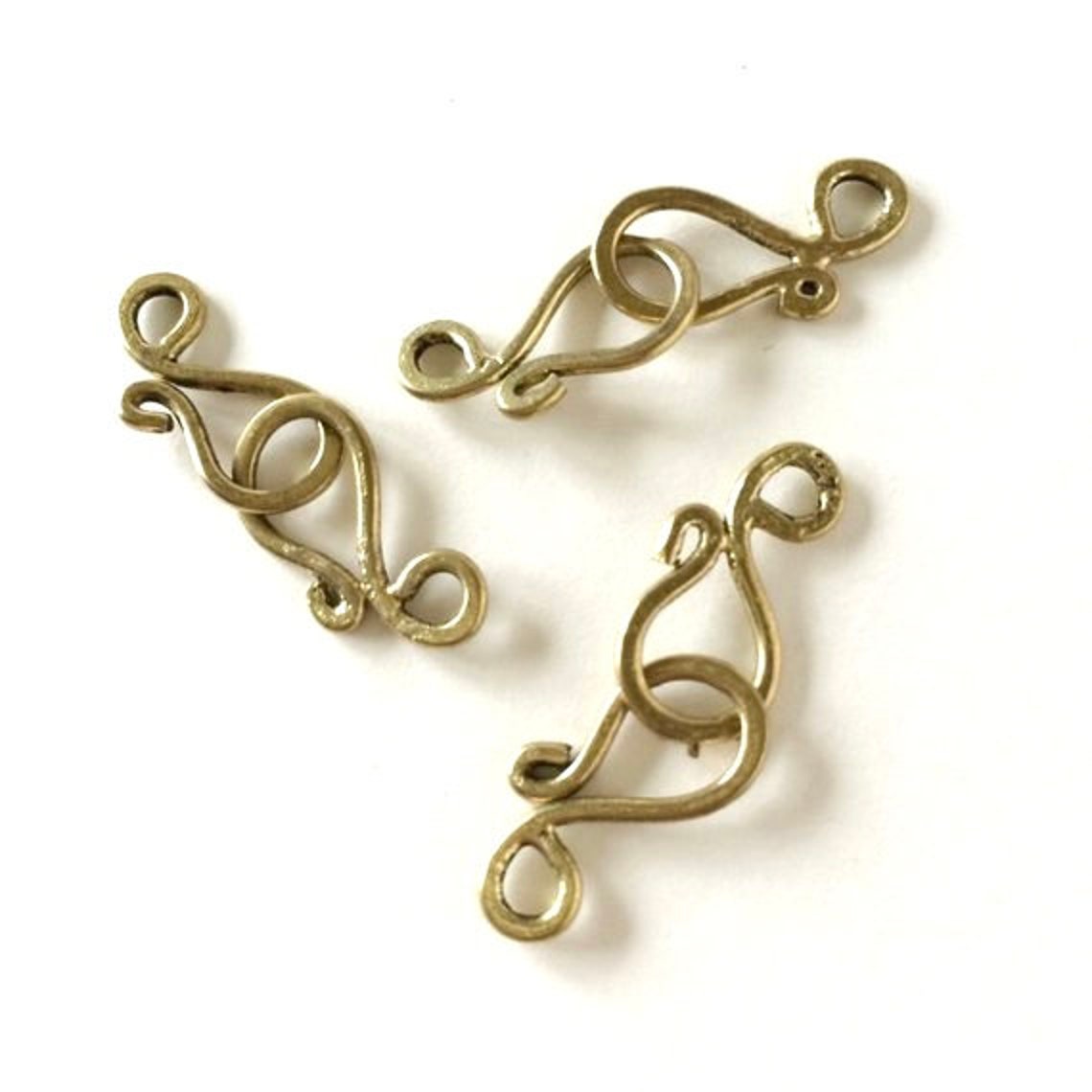 Small Brass S Hook Shepard's Hook Clasp Brass S Hook Etsy