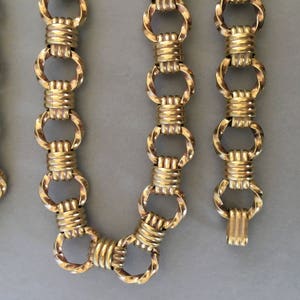 Vintage Large Twist Chain, Fancy Brass Chain, Jewelry Making Chain, 13mm, 1FT
