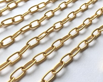 Matt Gold Chain Satin Matte Gold Cable Link Chain, 6x8mm - Etsy