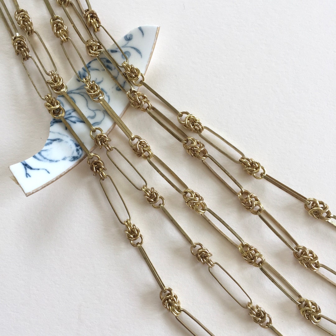 Knot Chain Options Fancy Brass Love Knot Chain, Jewelry Making Chains, 18mm, 2FT - Etsy