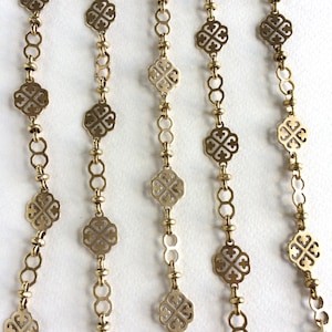 Cadena Vanessa, cadena grande de latón de lujo, cadenas para joyería, 12 mm, 3 pies