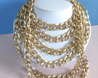 Jumbo Vintage Gold Aluminium Kinketting, Hip Hop Chain, 20mm, 18Inches