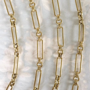 Corey Brass Cable Chain, Jewelry Making Chains, 22mm, 2FT