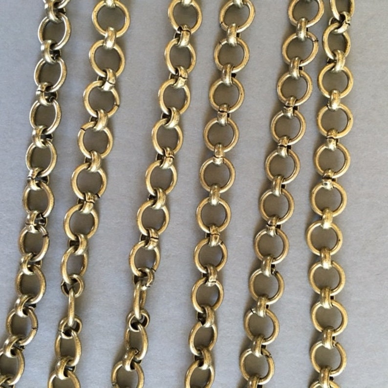 Brass Lindy Chain Decorative Chain Fancy Chain 7mm 2FT Etsy