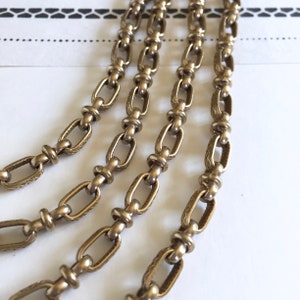 Neuer Preis!!!! Vintage Big Beaux Fancy Messing Kabelkette, Schmuckherstellung Ketten, 11 mm, 2 FT