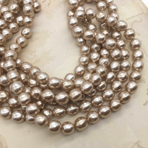 Vintage 12mm Baroque Champagne Pearls, Cocoa Pearls, 30PCS