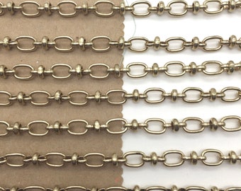 Baby Beaux Chain, Fancy Brass Chain, 7.5mm, 2FT