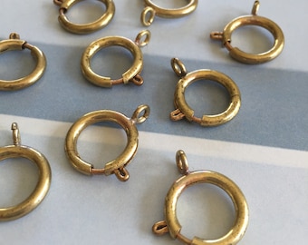 16mm, Brass Spring Ring Clasp, 10PCS