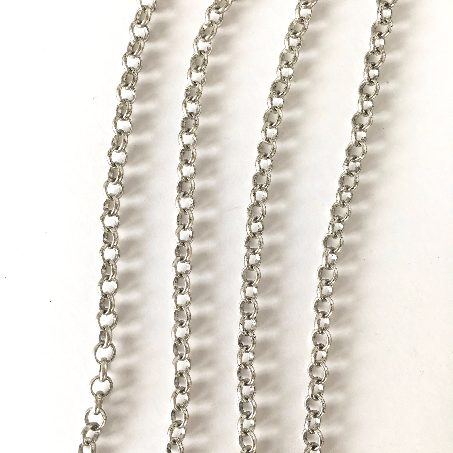 5mm Antique Silver Cable Chain Silver Ox Belcher Chain 5FT Etsy